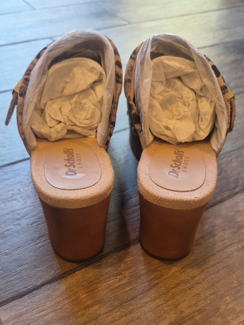 Dr. Scholl's Original Collection Joy Animal Print Stud Detail Platform Clogs, 8 - Picture 4 of 16